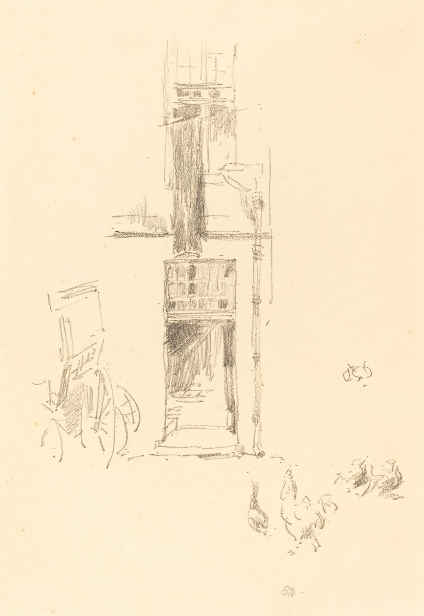 Kakasok és tyúkok, Hôtel Colbert alkotó: James Abbott McNeill Whistler