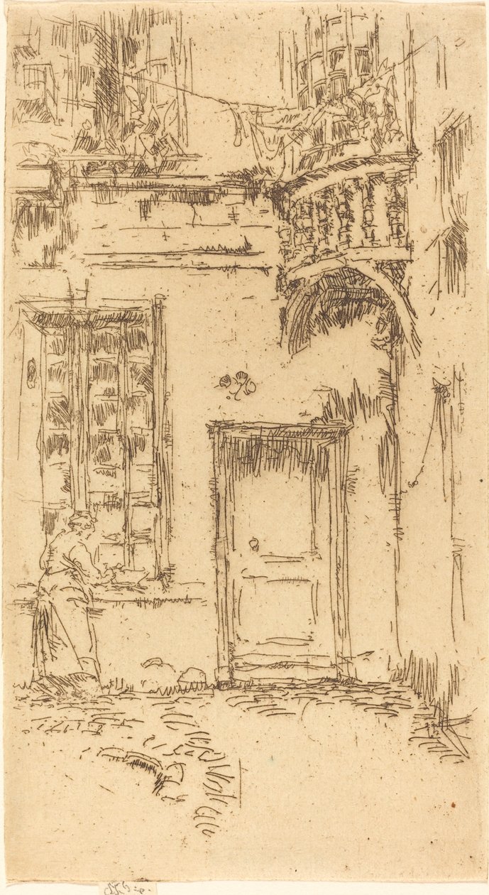 Udvar, Rue P.L. futár alkotó: James Abbott McNeill Whistler