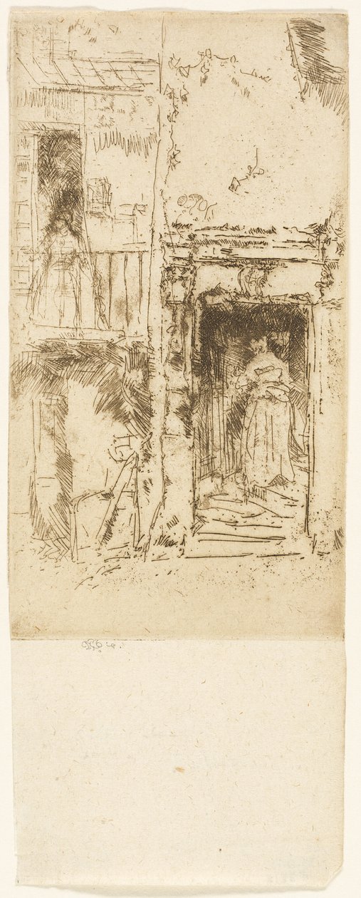 Ajtó, istállók - Loches alkotó: James Abbott McNeill Whistler