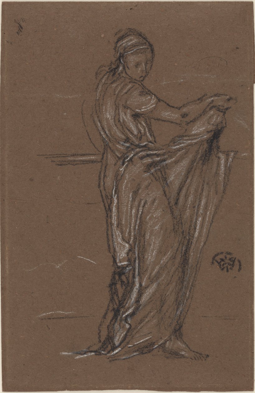 Drapírozott női figura alkotó: James Abbott McNeill Whistler