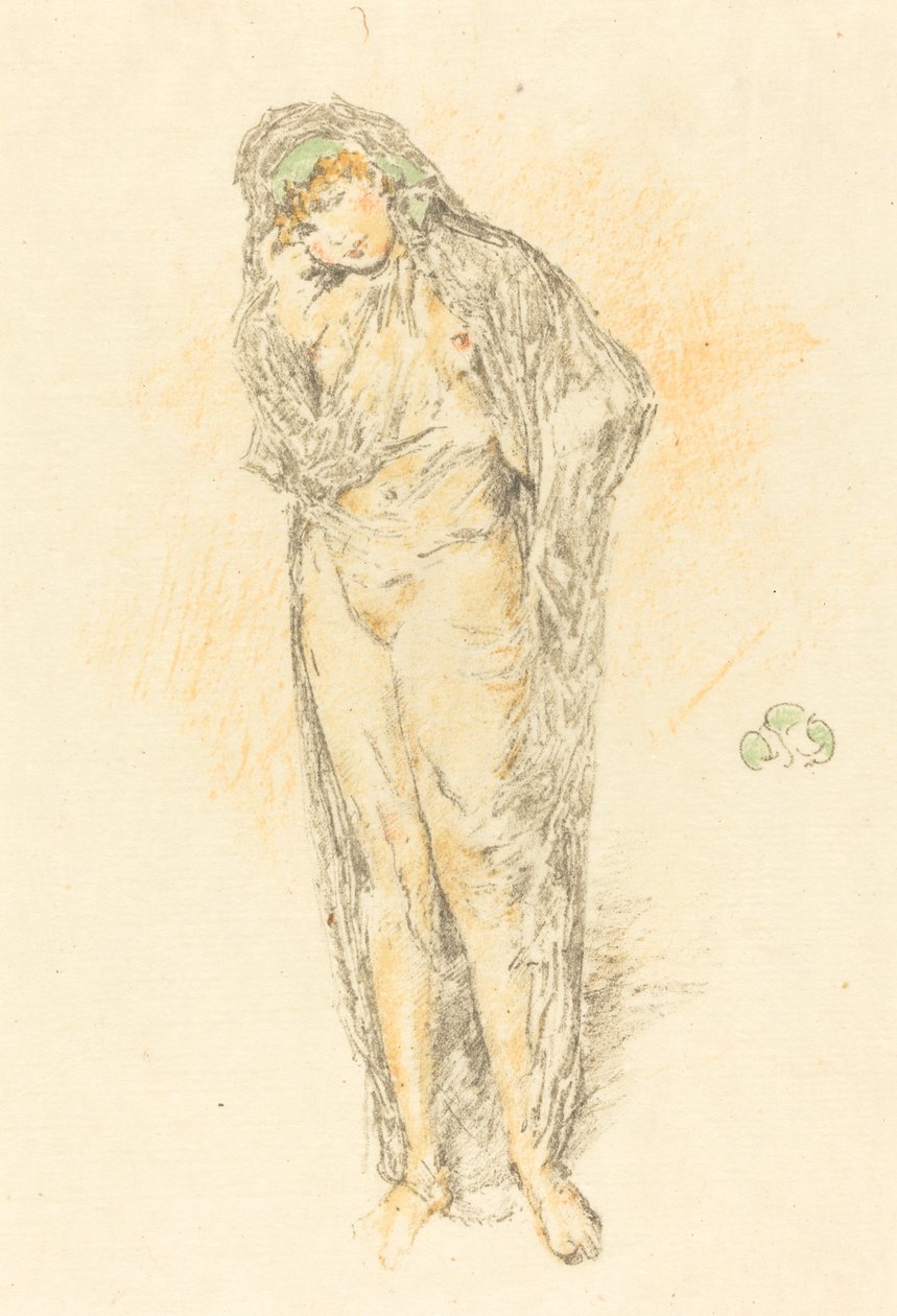 Drapált ábra, álló alkotó: James Abbott McNeill Whistler