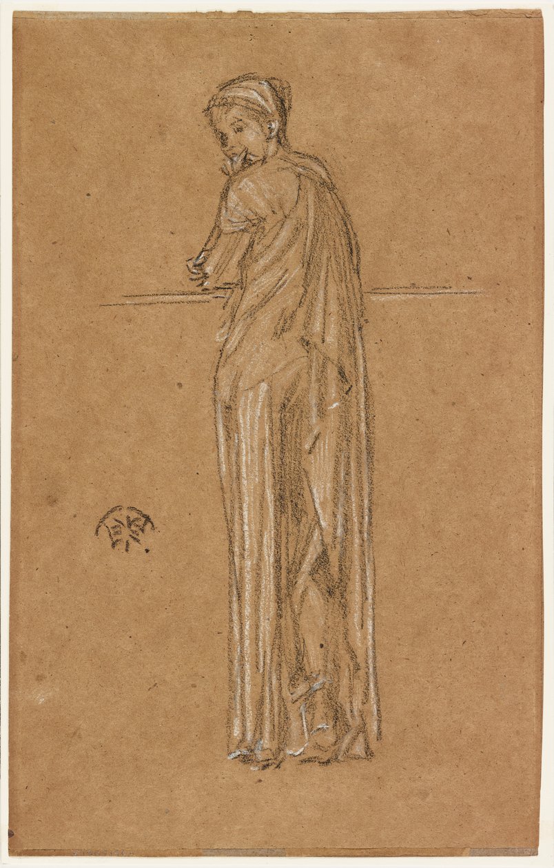 Drapált ábra Állva alkotó: James Abbott McNeill Whistler