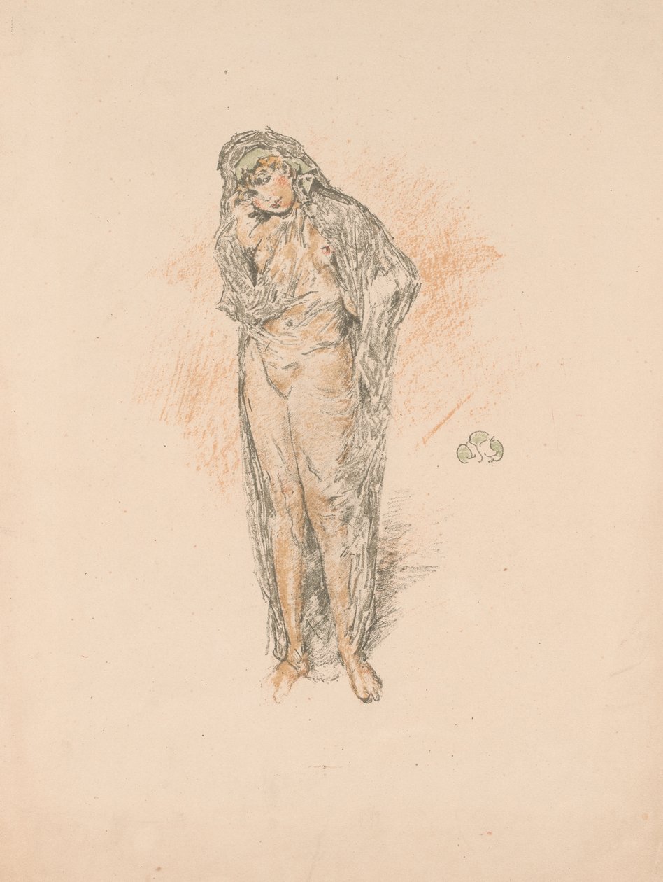 Drapált ábra, álló alkotó: James Abbott McNeill Whistler