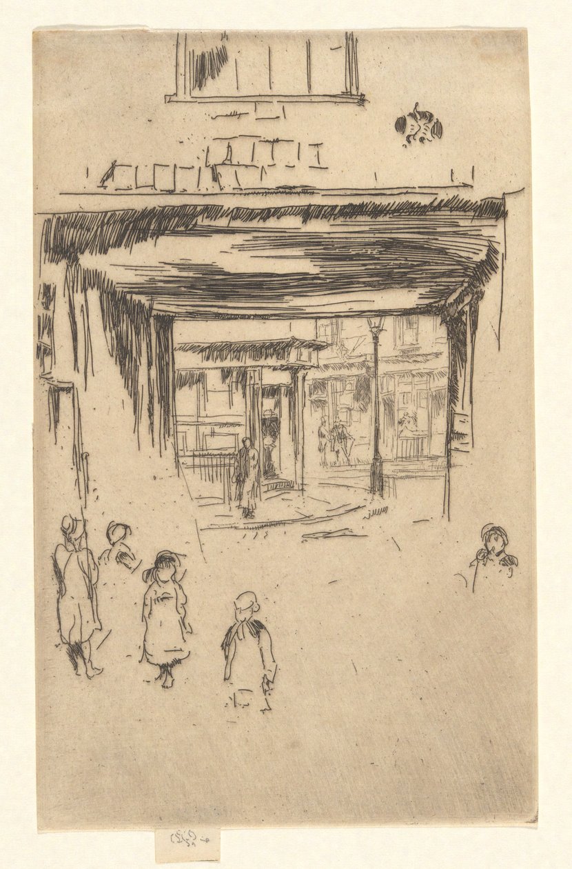 Drury Lane, a második velencei készletből (huszonhat rézkarc készlet) alkotó: James Abbott McNeill Whistler