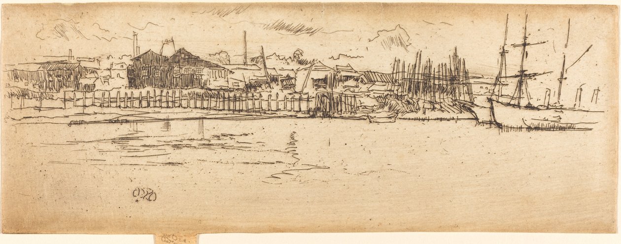 Dry-Dock, Southampton alkotó: James Abbott McNeill Whistler