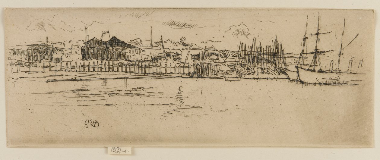 Dry Docks, Southampton alkotó: James Abbott McNeill Whistler