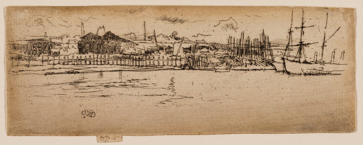 Dry Docks, Southampton alkotó: James Abbott McNeill Whistler