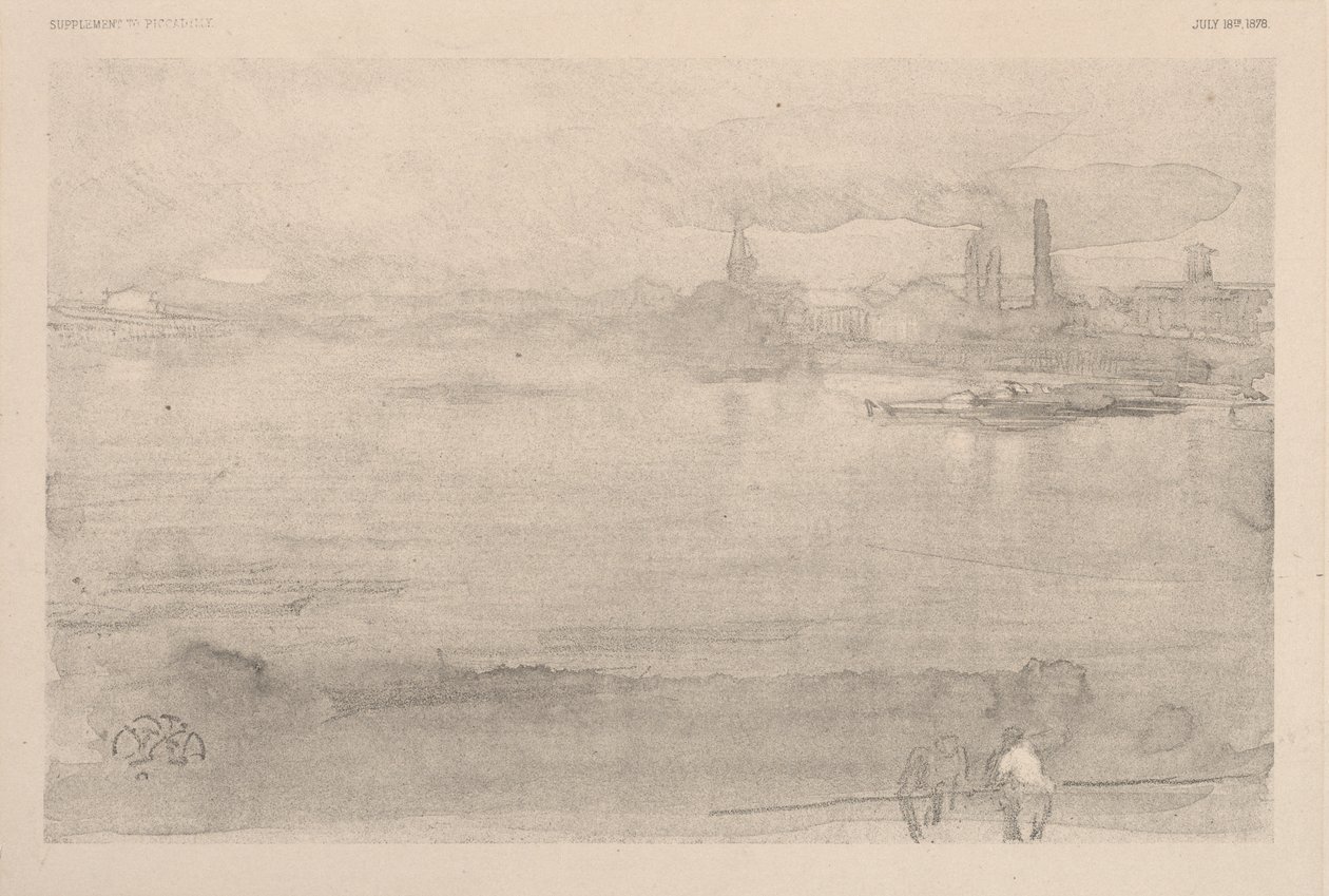 Kora reggel: a Temze Battersea-nél alkotó: James McNeill Whistler