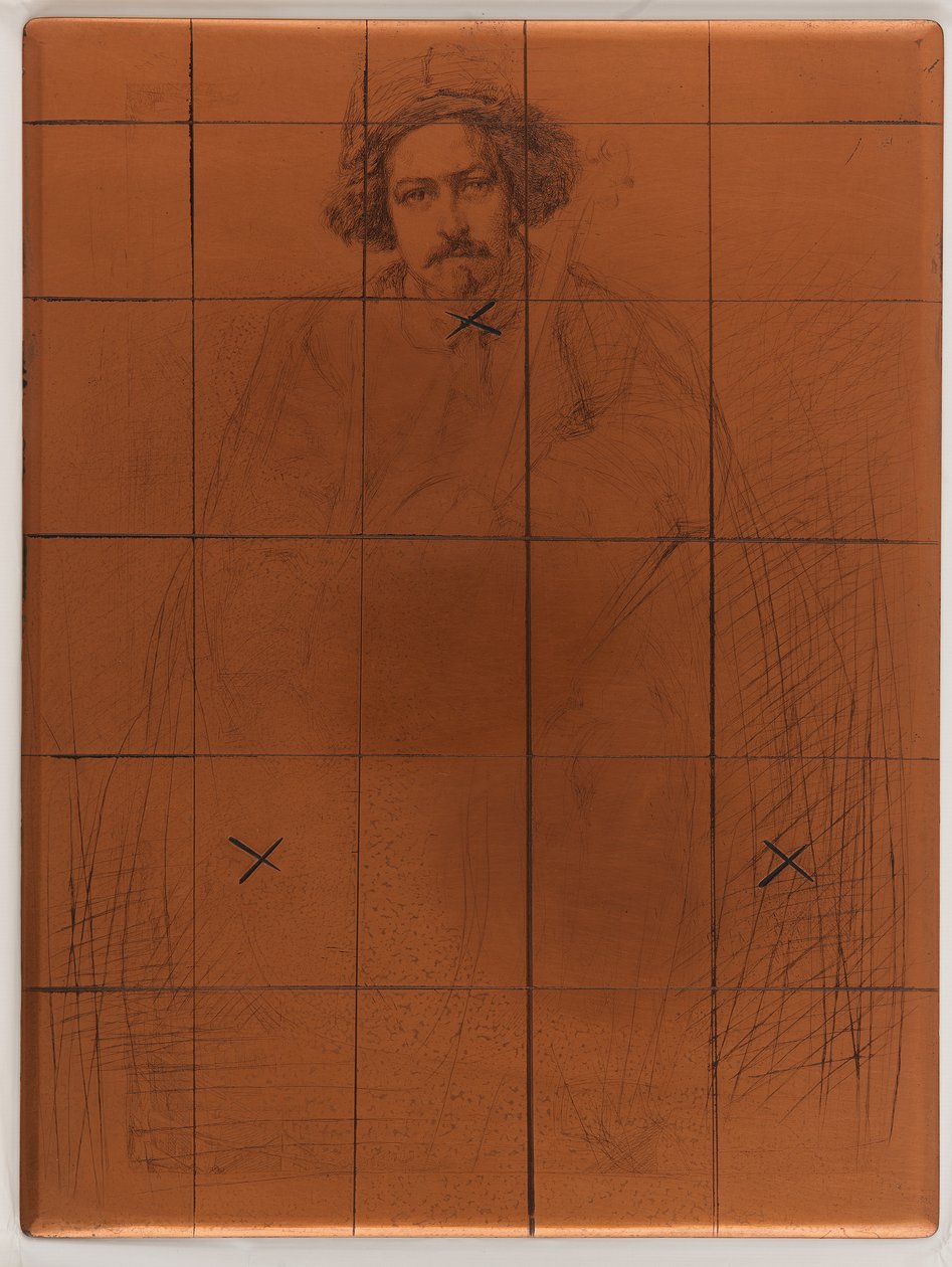 Rézkarc lemez: Becquet alkotó: James Abbott McNeill Whistler