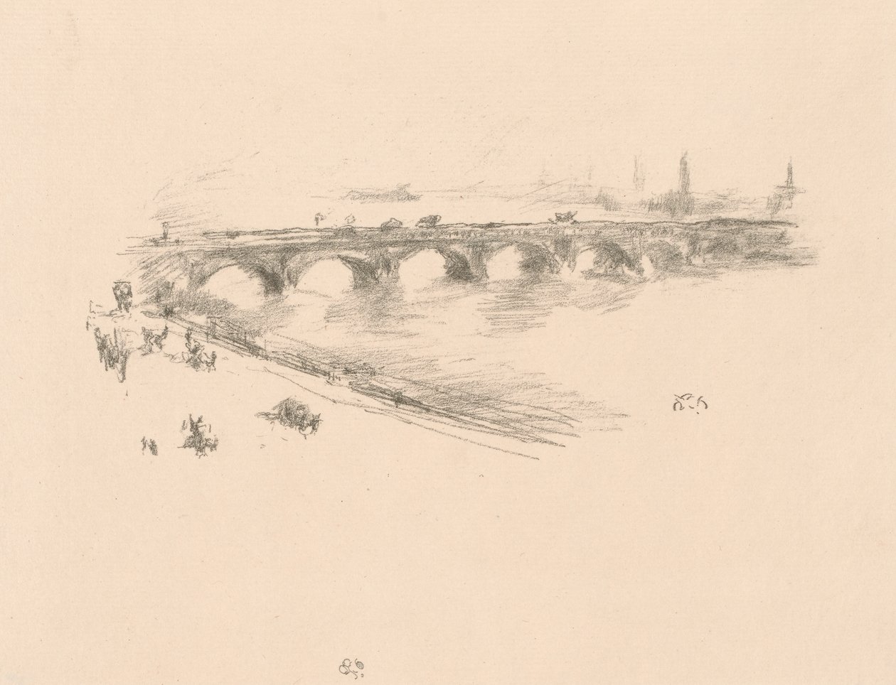 Este, Little Waterloo híd alkotó: James Abbott McNeill Whistler