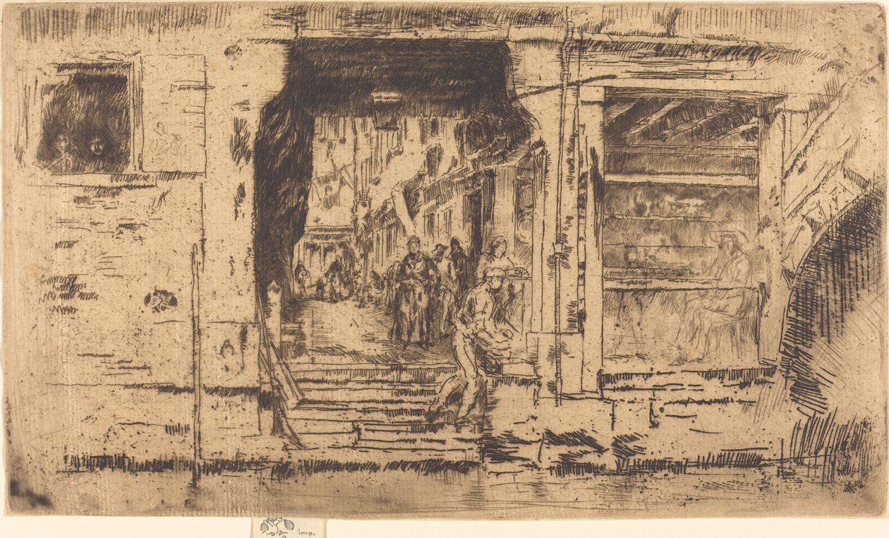 Fish-shop, Velence alkotó: James Abbott McNeill Whistler