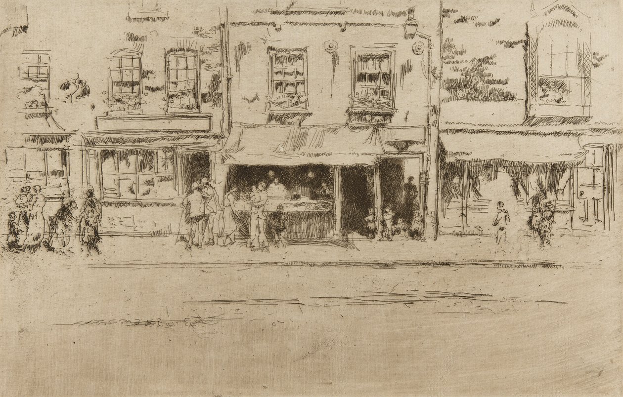 Fish Shop, Chelsea alkotó: James Abbott McNeill Whistler