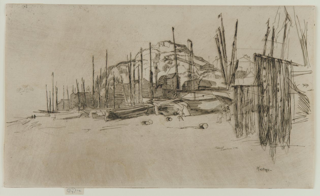 Horgászcsónakok, Hastings alkotó: James Abbott McNeill Whistler