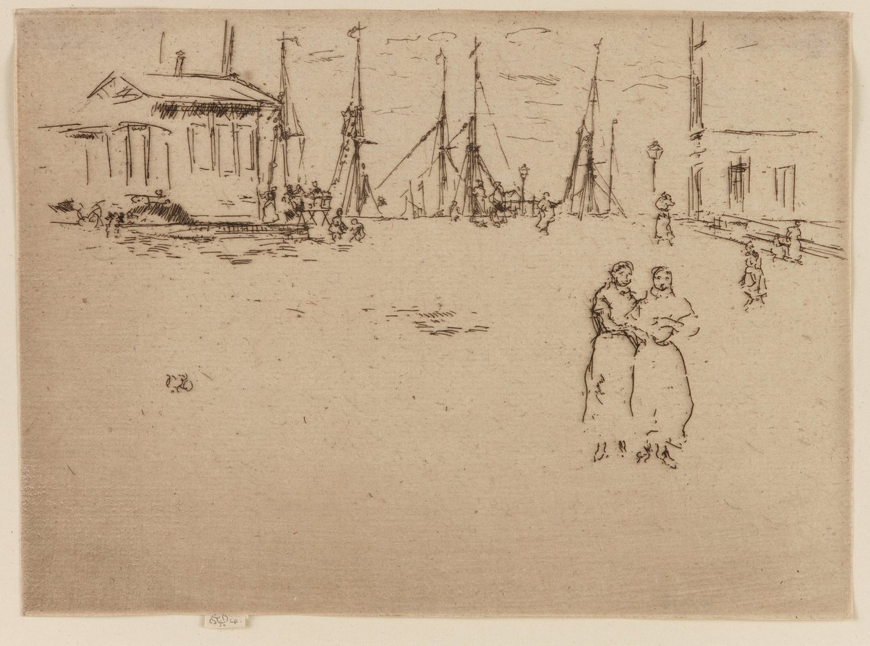 Fishing Quay, Ostend alkotó: James Abbott McNeill Whistler