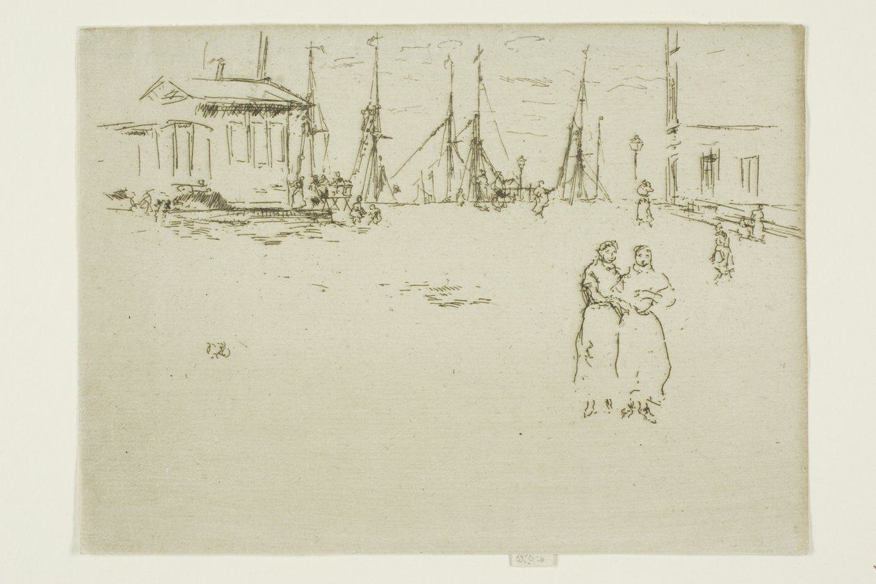 Fishing Quay, Ostend alkotó: James Abbott McNeill Whistler