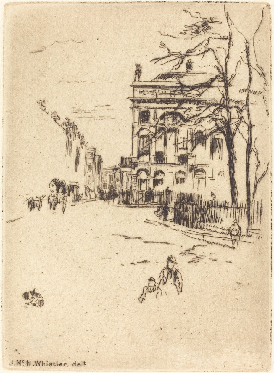Fitzroy tér alkotó: James Abbott McNeill Whistler