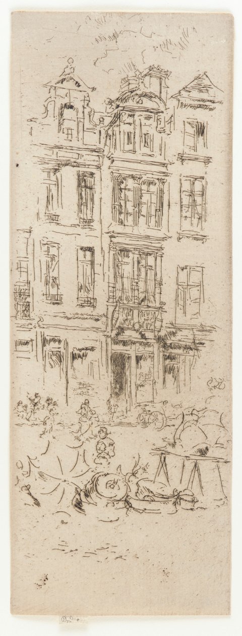 Virágpiac, Brüsszel alkotó: James Abbott McNeill Whistler