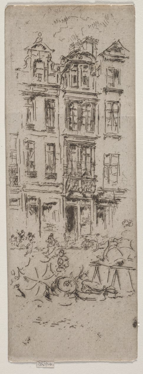 Virágpiac, Brüsszel alkotó: James McNeill Whistler