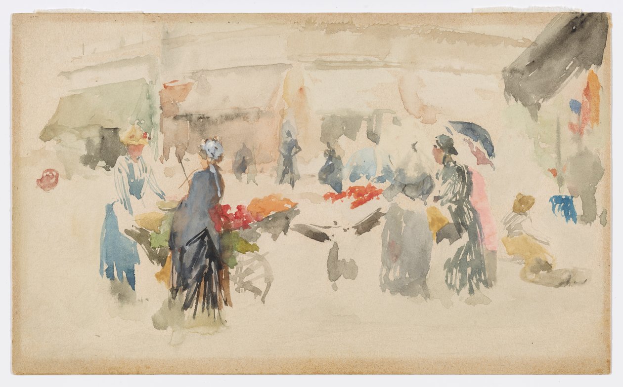 Virágpiac: Dieppe alkotó: James Abbott McNeill Whistler