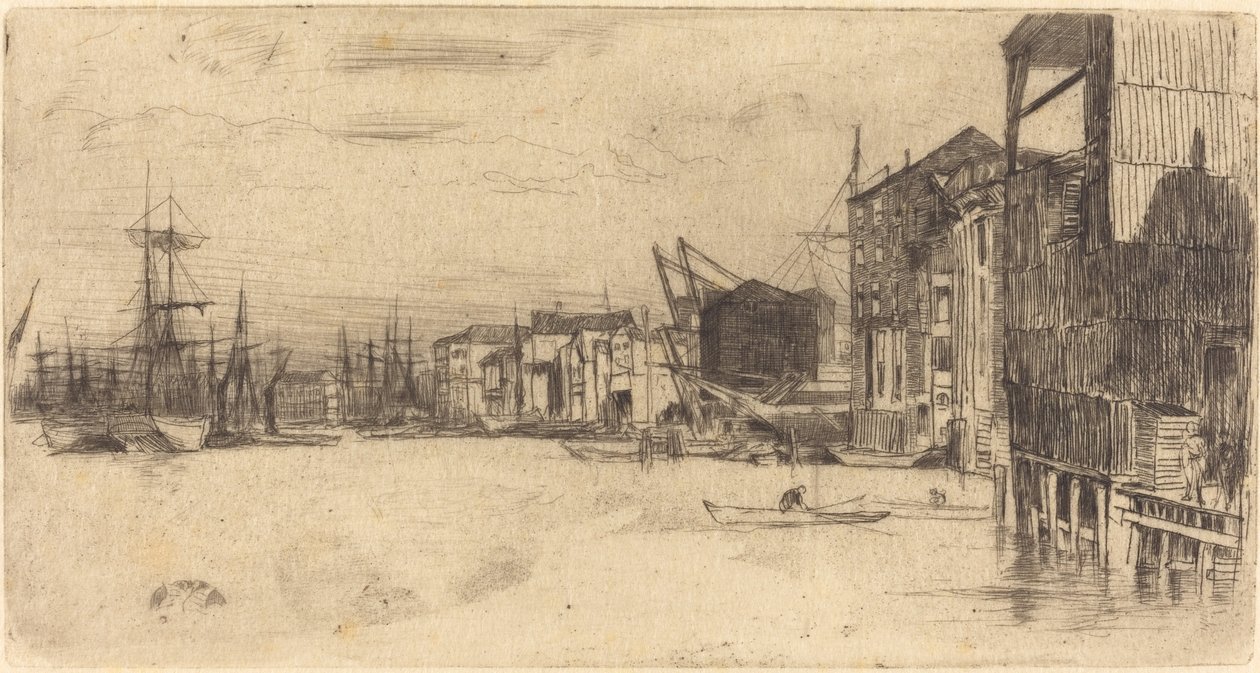 Szabadkereskedelmi rakpart alkotó: James Abbott McNeill Whistler