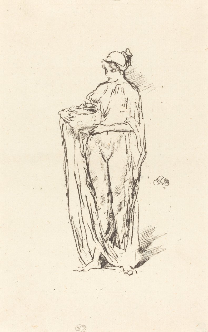 Lány tállal alkotó: James Abbott McNeill Whistler