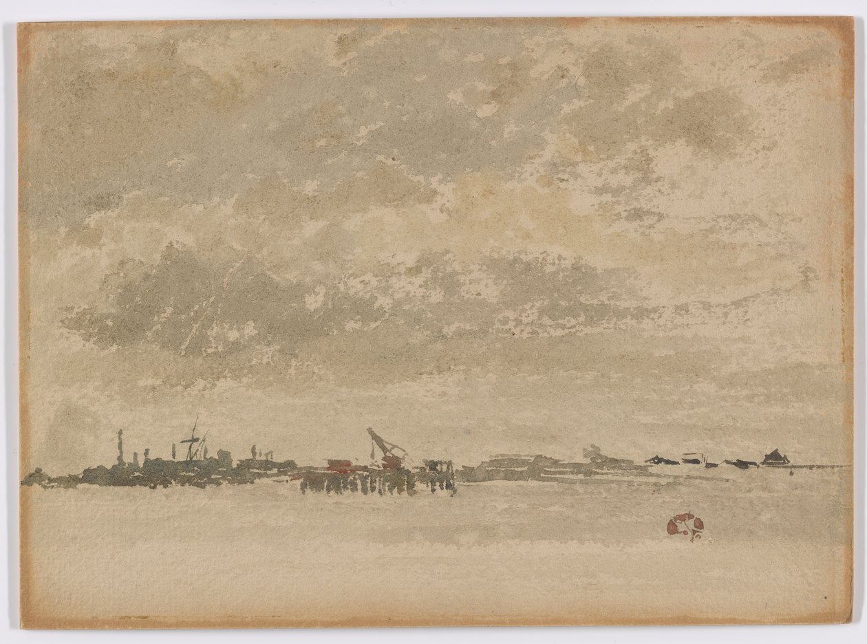 Szürke és ezüst – lila alkotó: James Abbott McNeill Whistler