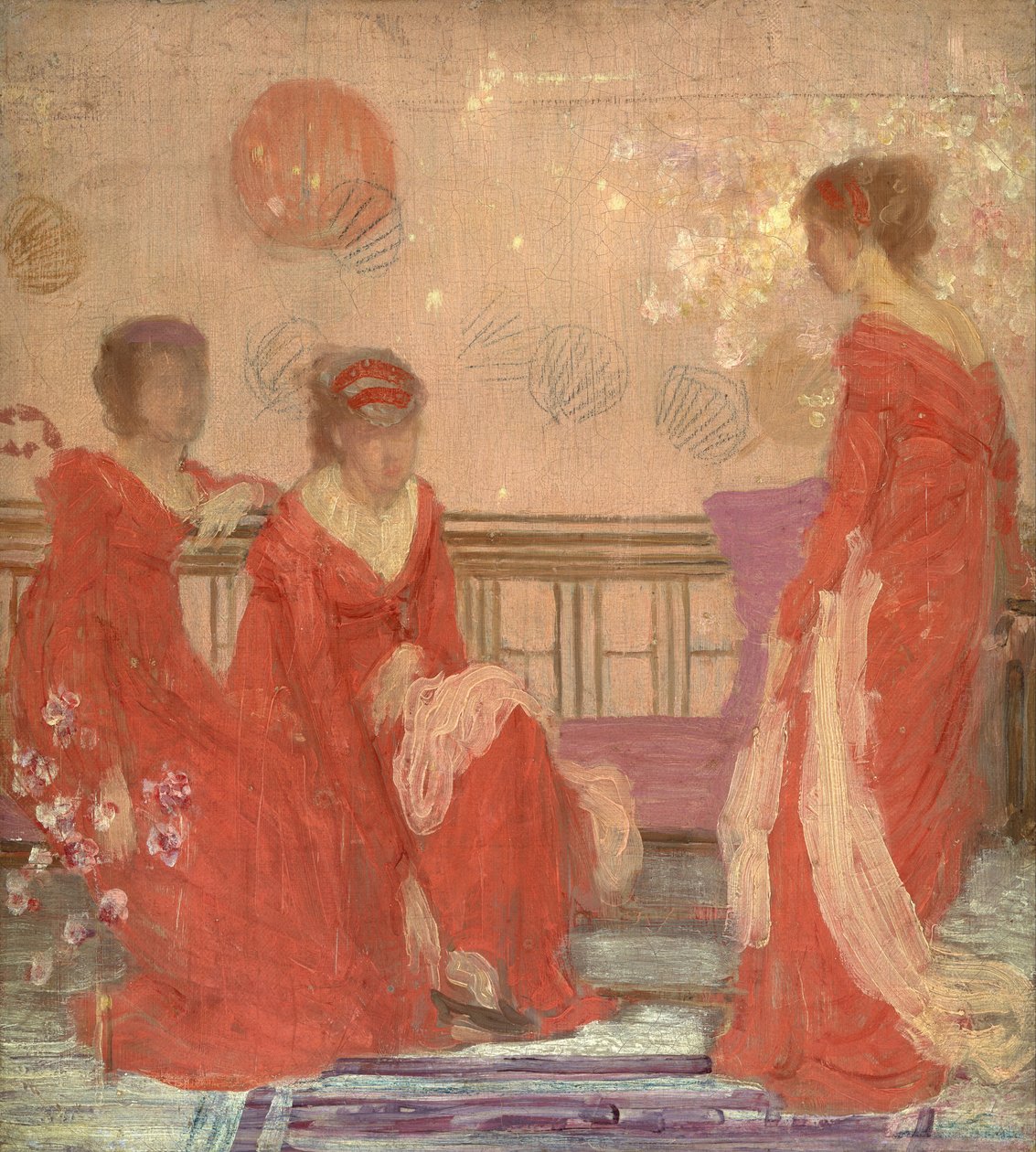 Harmónia a testszín és a vörös között alkotó: James McNeill Whistler