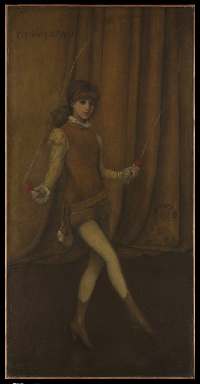 Harmónia sárgában és aranyban: Az aranylány - Connie Gilchrist alkotó: James McNeill Whistler