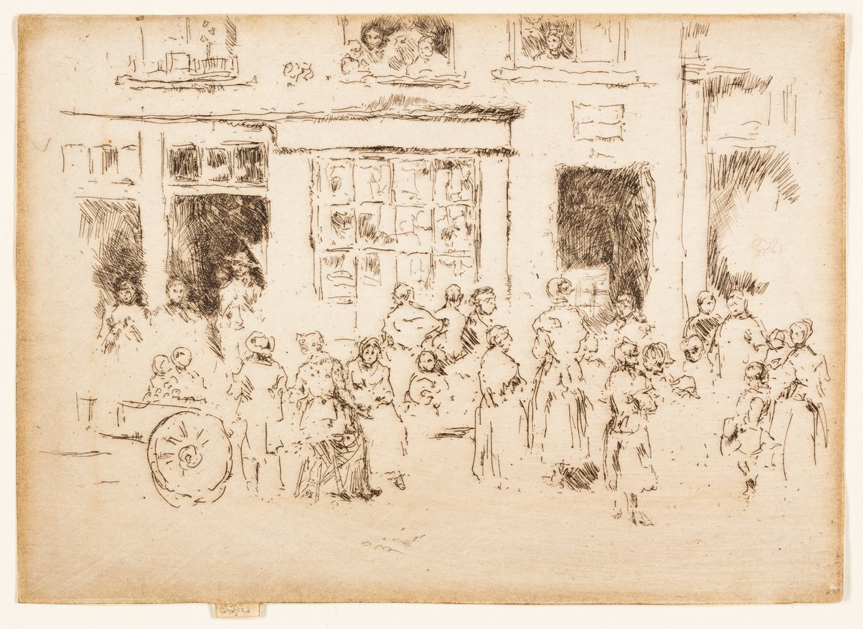High Street, Brüsszel alkotó: James Abbott McNeill Whistler