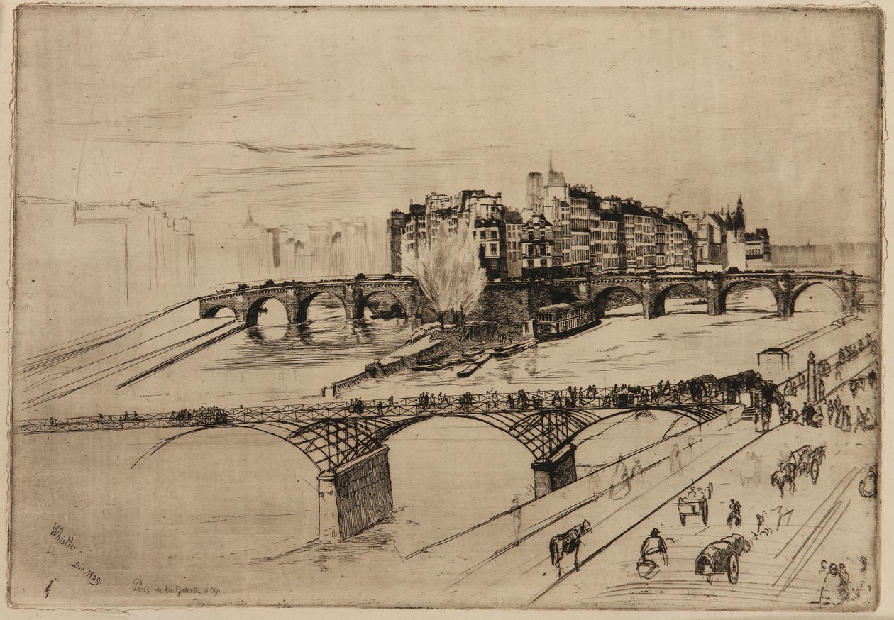Isle of the City, Párizs alkotó: James Abbott McNeill Whistler