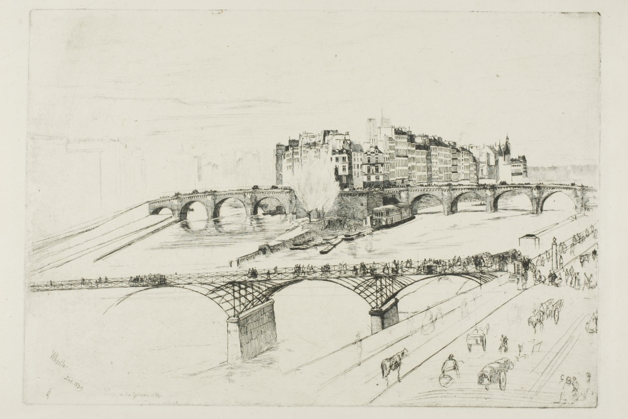 Isle of the City, Párizs alkotó: James Abbott McNeill Whistler