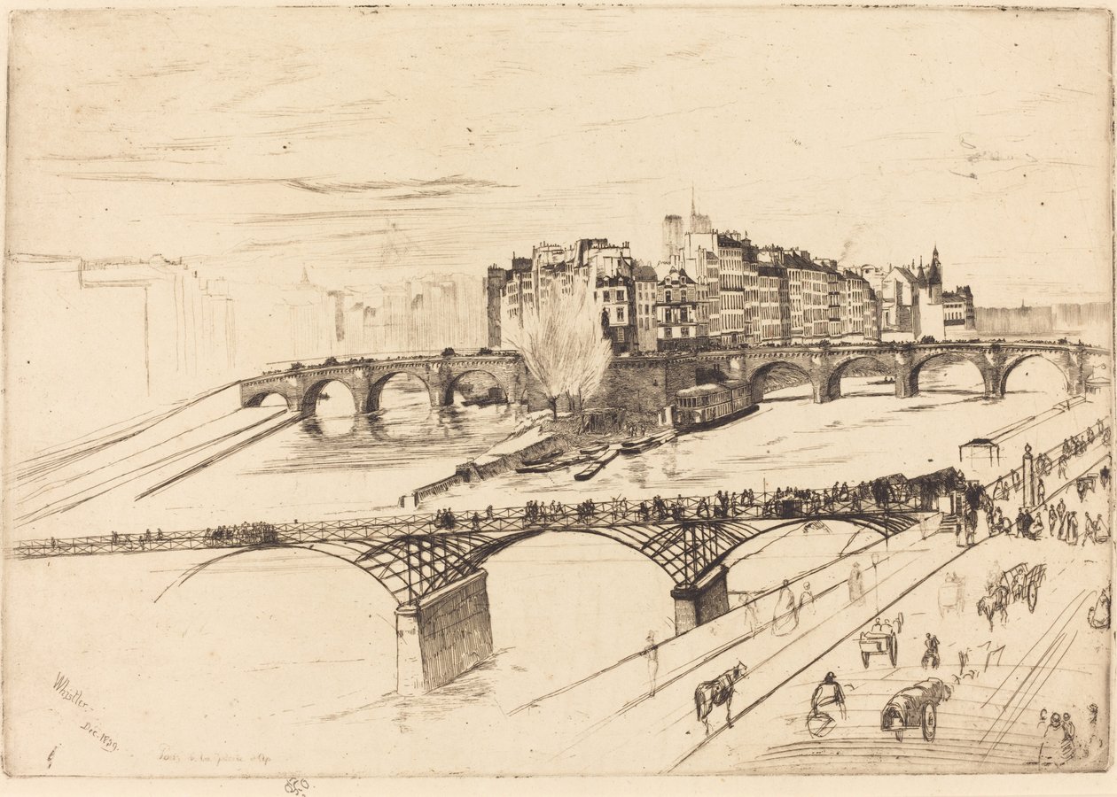 Isle of the Cite, Párizs alkotó: James Abbott McNeill Whistler
