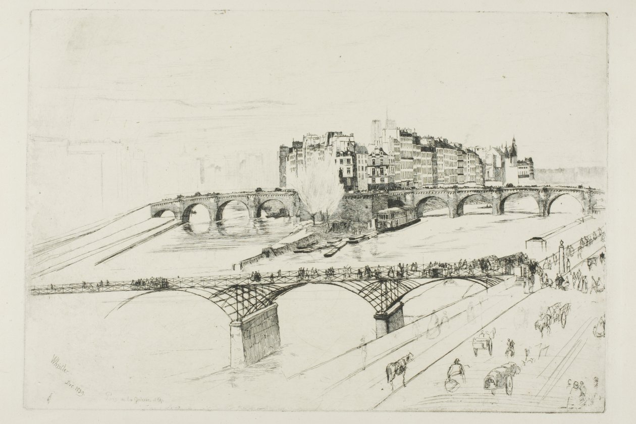 Isle of the City, Párizs alkotó: James McNeill Whistler