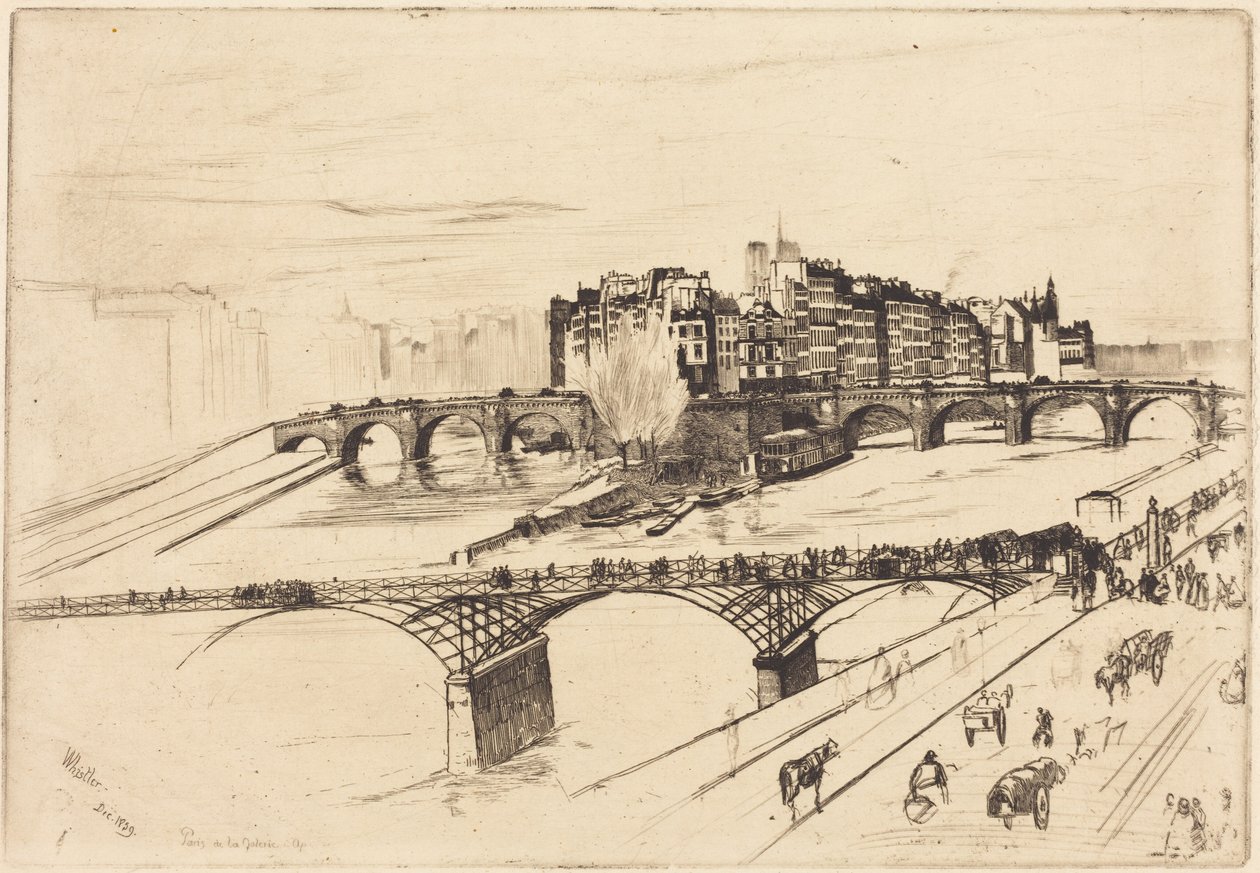 Île de la Cité, Párizs alkotó: James McNeill Whistler