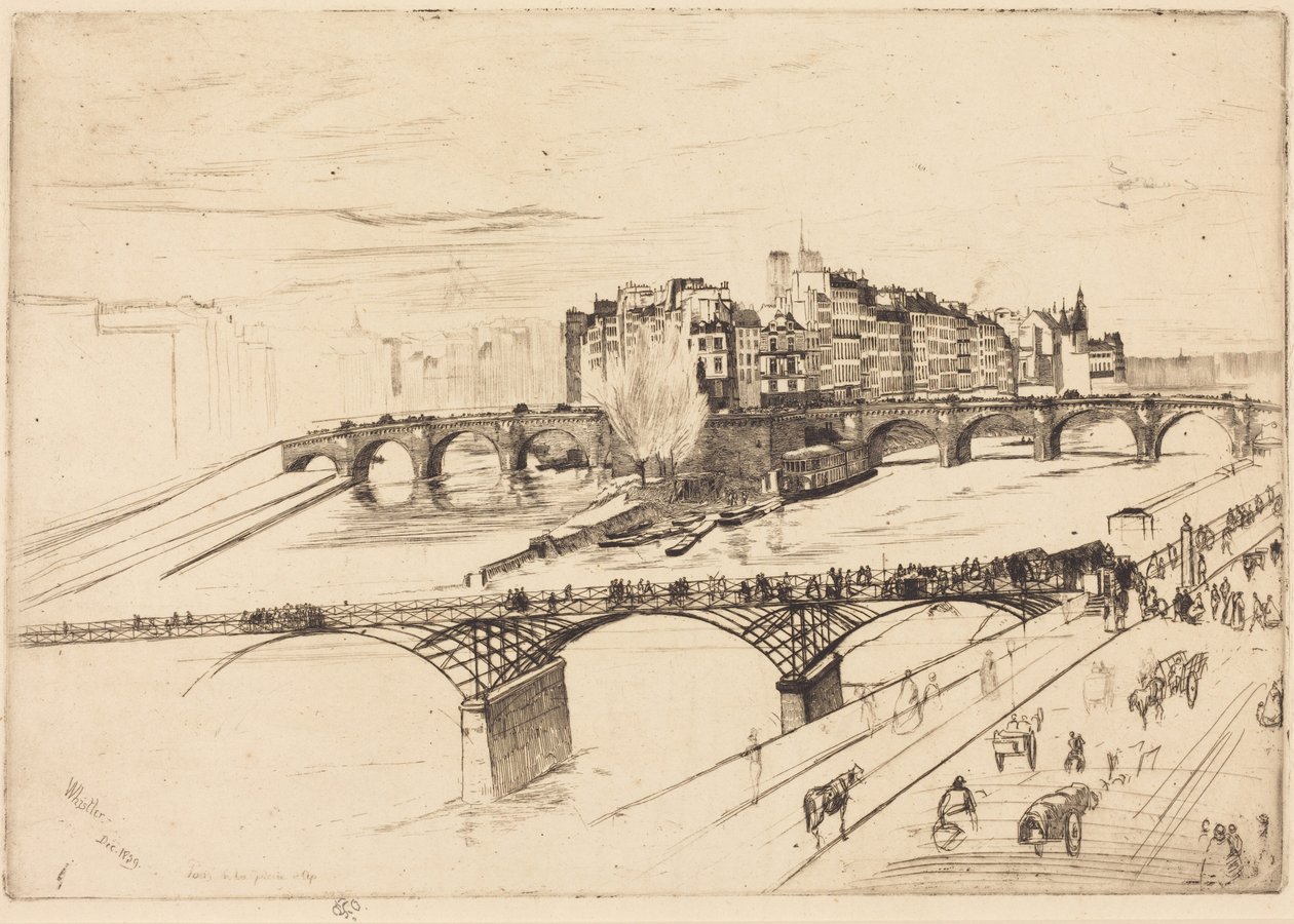 Île de la Cité, Párizs alkotó: James McNeill Whistler
