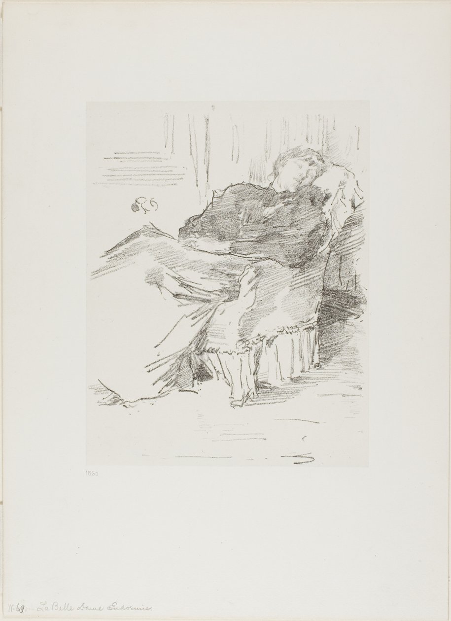 A gyönyörű alvó hölgy alkotó: James Abbott McNeill Whistler