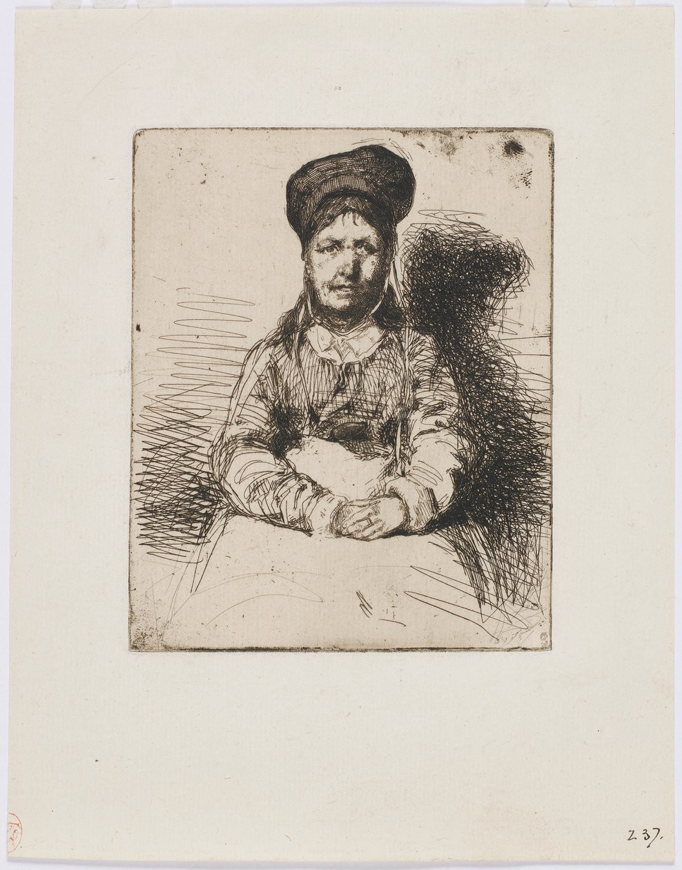 La Retameuse. A tizenkét rézkarc egyike a természetből (A francia díszlet) alkotó: James Abbott McNeill Whistler