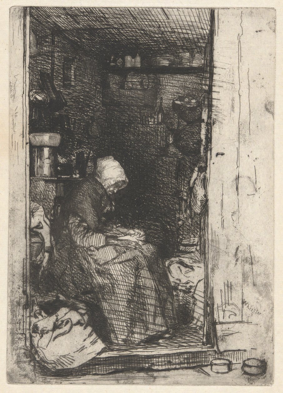 La Vielle aux Loques, a francia díszletből (Douze Eaux-Fortes d alkotó: James Abbott McNeill Whistler
