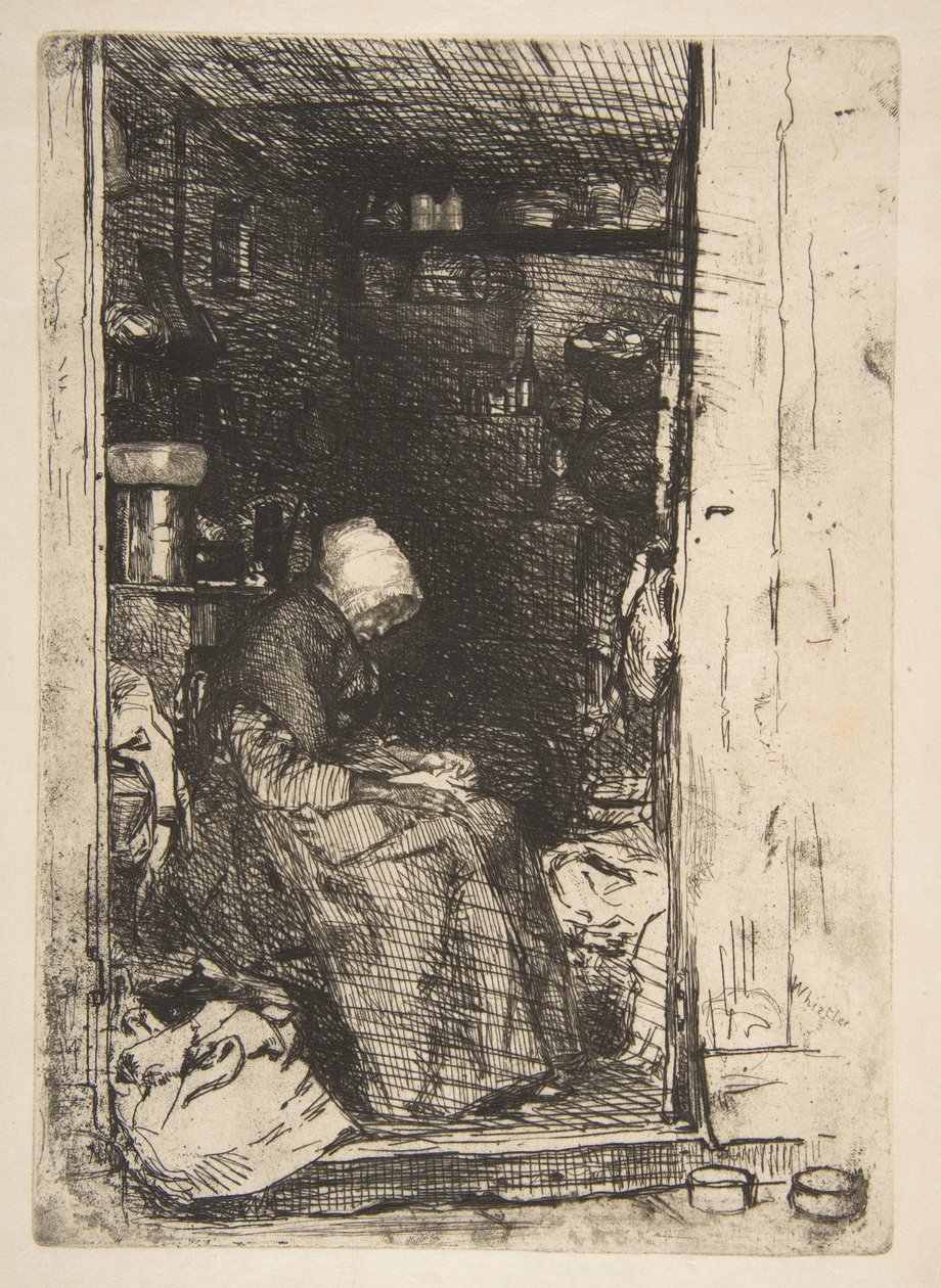 Az öreg rongyszedő asszony alkotó: James McNeill Whistler