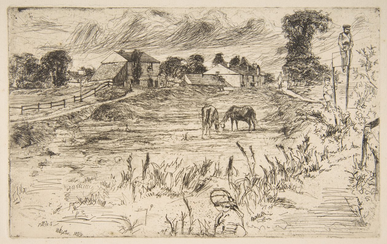 Tájkép lóval alkotó: James McNeill Whistler