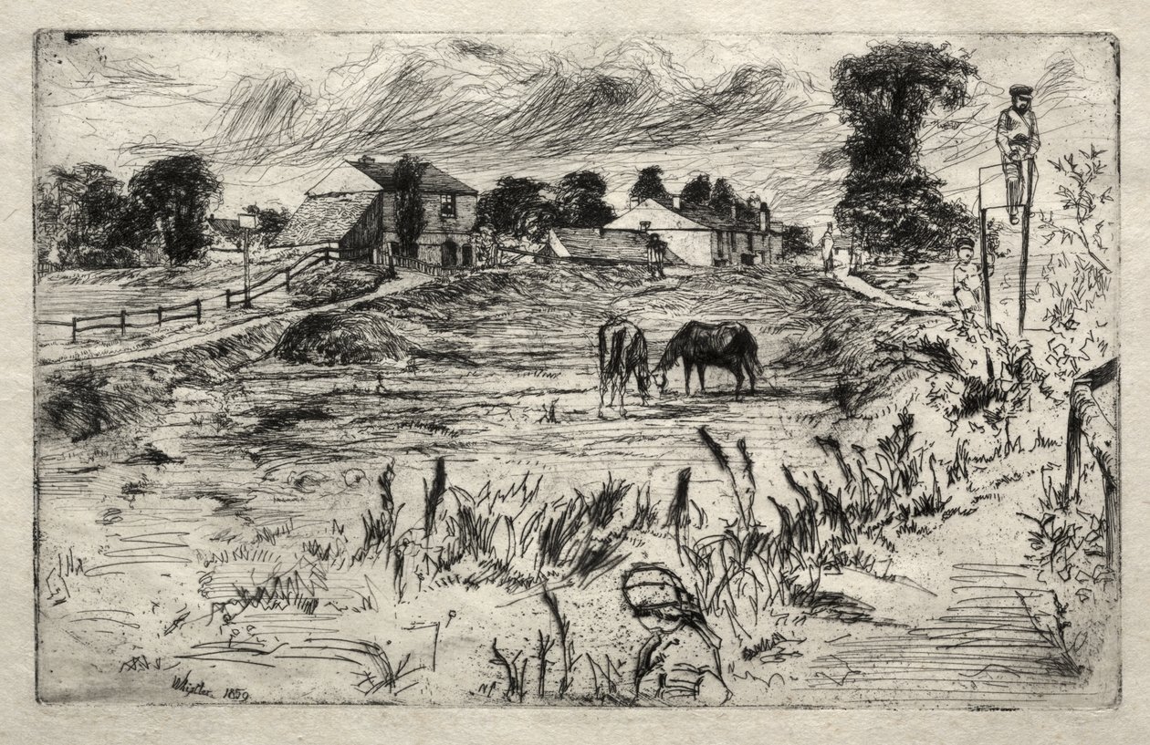 Tájkép lóval alkotó: James McNeill Whistler