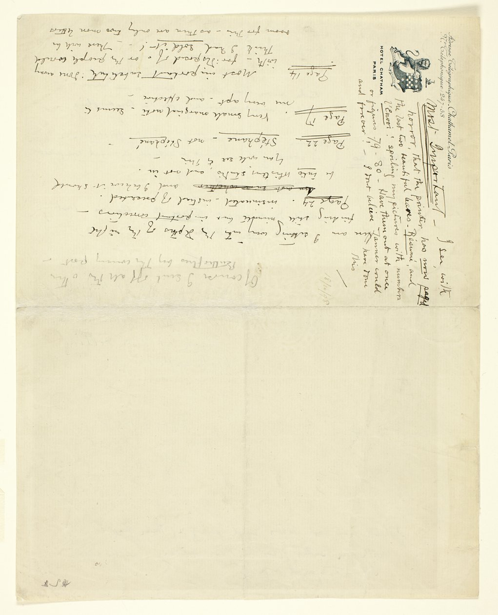 Levél William Heinemannnak az Eden versus Whistler: A baronet és a pillangó helyesbítésével. Valentin nap ítélettel alkotó: James Abbott McNeill Whistler