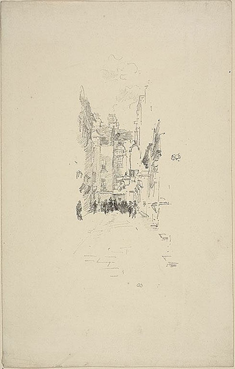 Kis udvar, Ruhavásár alkotó: James Abbott McNeill Whistler