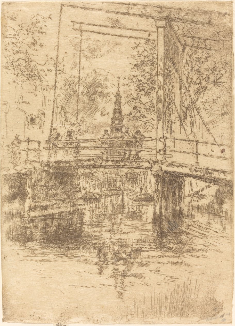 Little Drawbridge, Amszterdam alkotó: James Abbott McNeill Whistler