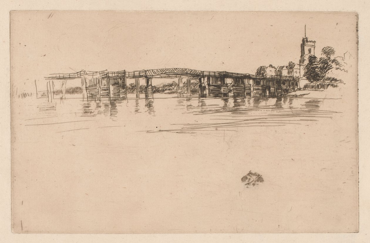 Little Putney Bridge alkotó: James Abbott McNeill Whistler