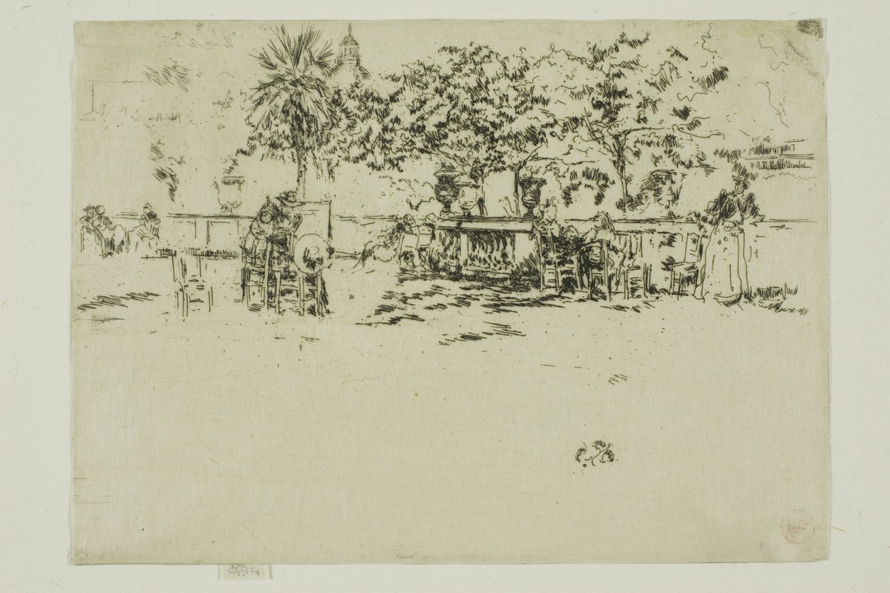 Little Terrace, Luxembourg Gardens alkotó: James Abbott McNeill Whistler