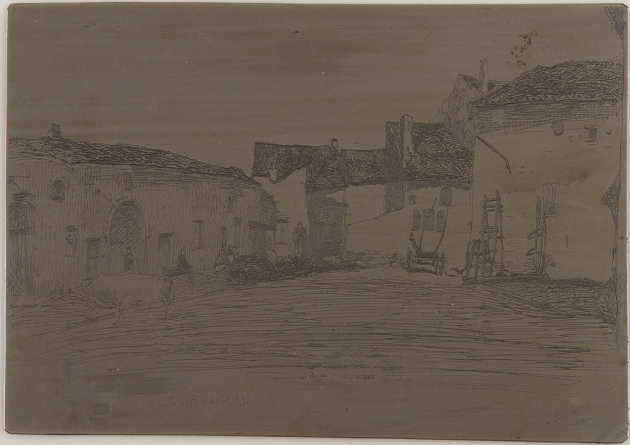 Liverdun. A <em>tizenkét rézkarc a természetből</em> egyike alkotó: James Abbott McNeill Whistler