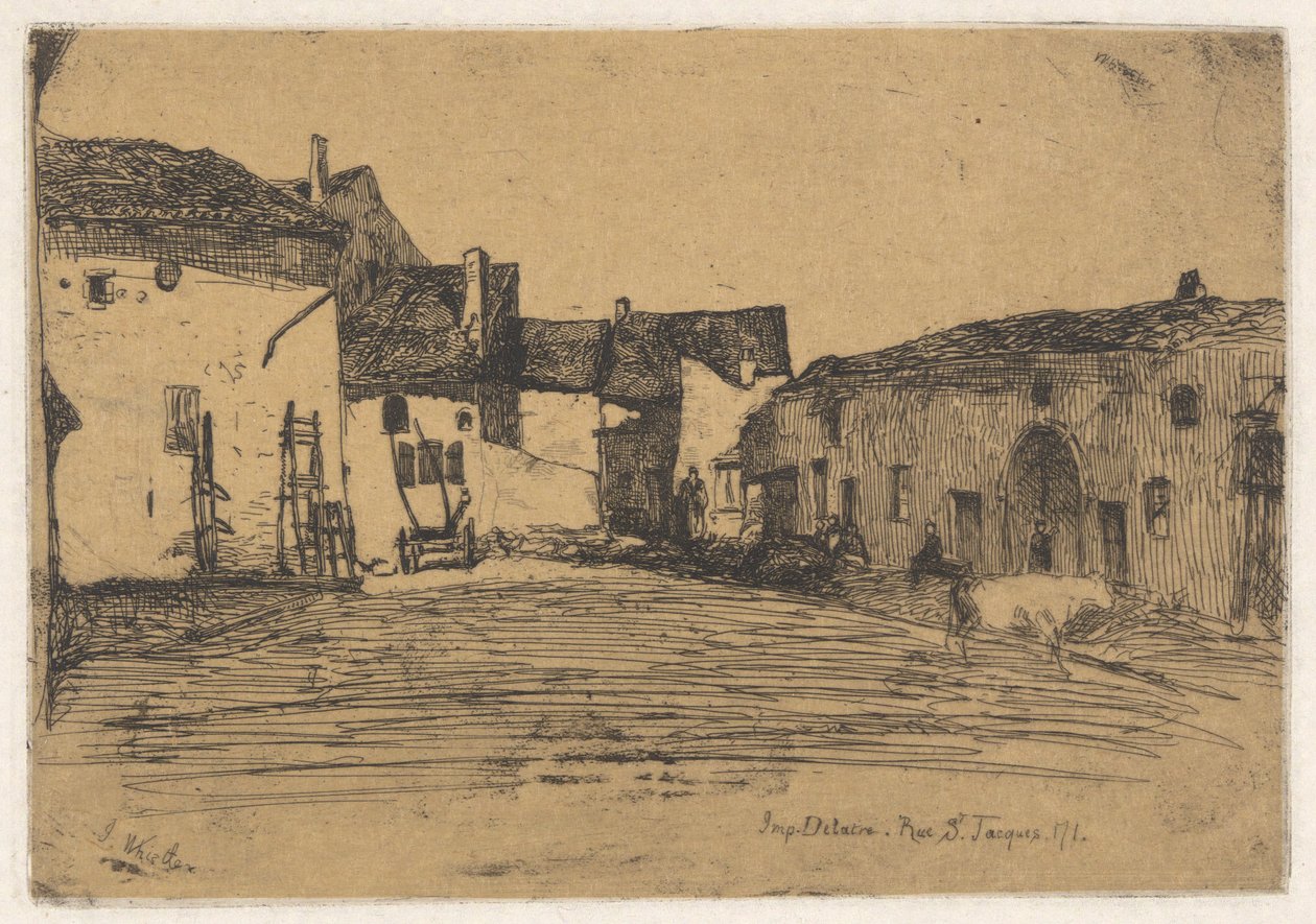 Liverdun, a francia készletből (Douze Eaux-Fortes d alkotó: James Abbott McNeill Whistler