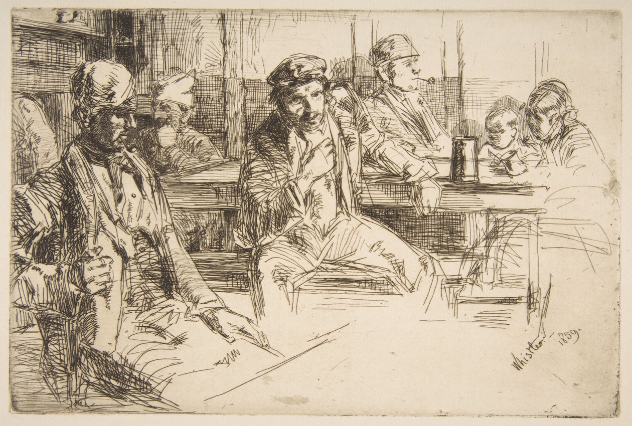 Kikötői munkások alkotó: James McNeill Whistler