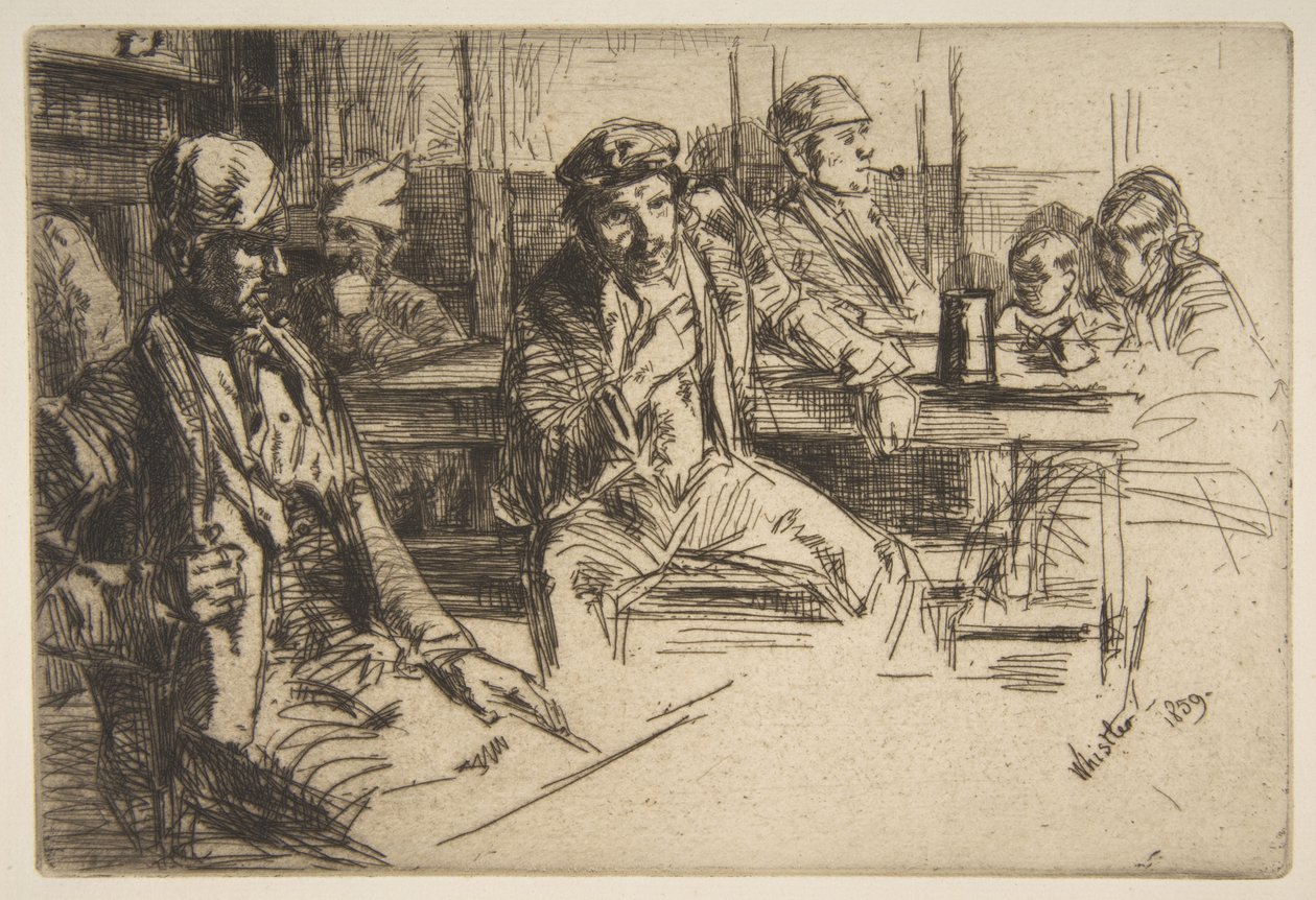 Kikötői munkások alkotó: James McNeill Whistler